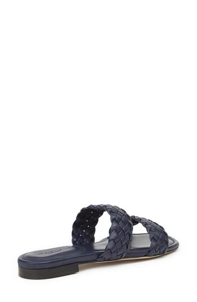 Shop Lafayette 148 Double Band Braided Sandal In Ink