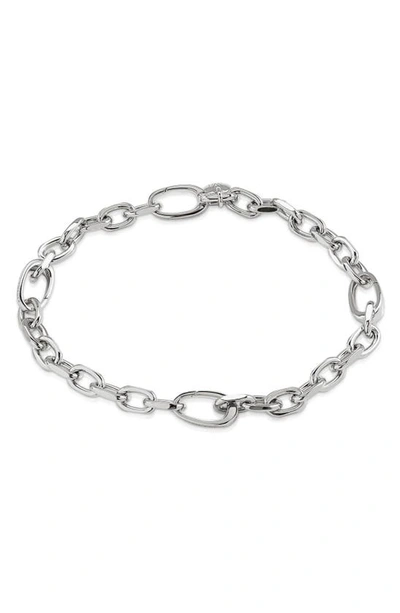 Shop Monica Vinader Alta Capture Mini Link Bracelet In Silver