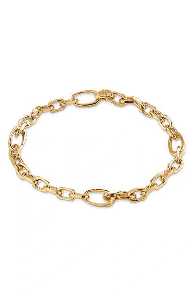 Shop Monica Vinader Alta Capture Mini Link Bracelet In Yellow Gold