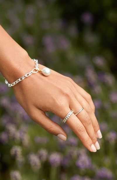 Shop Monica Vinader Alta Capture Mini Link Bracelet In Silver