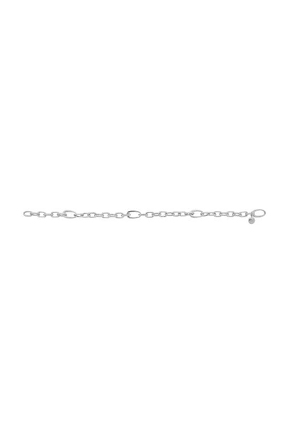 Monica Vinader Sterling Silver Alta Capture Mini Link Charm Bracelet In Silver