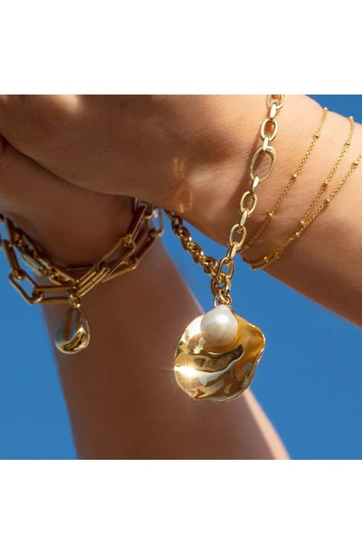 Shop Monica Vinader Alta Capture Mini Link Bracelet In Yellow Gold