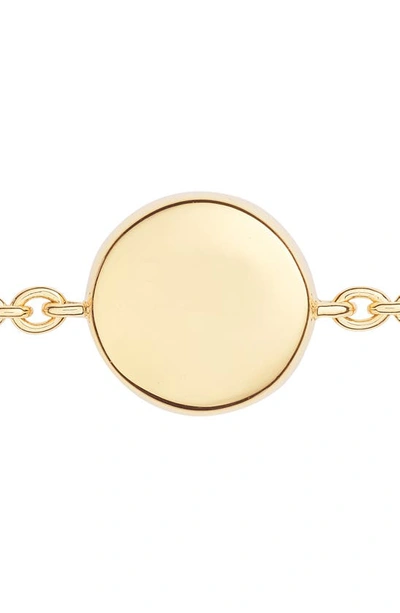 Shop Monica Vinader Ava Diamond Button Bracelet In Gold