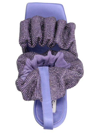 Sebastian Cher Crystal Sandals Purple