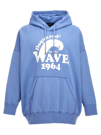 Shop Dsquared2 D2 On The Wave Sweatshirt Light Blue