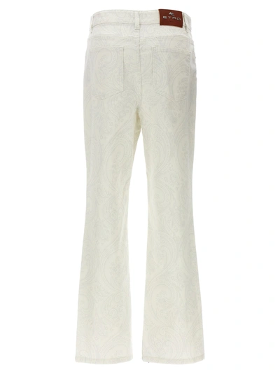 Shop Etro Paisley Jeans White