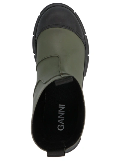 Shop Ganni Rubber Ankle Boots