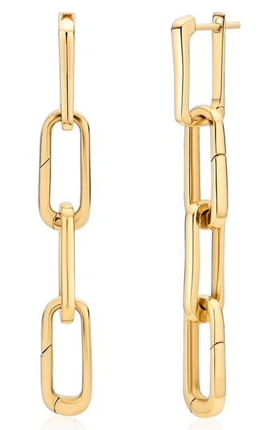 Monica Vinader Alta Capture Cocktail Earrings In Yellow Gold