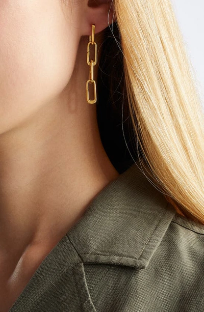 Monica Vinader Alta Capture Cocktail Earrings In Yellow Gold