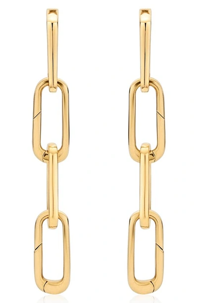 Monica Vinader Alta Capture Cocktail Earrings In Yellow Gold