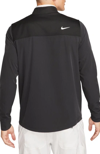 Shop Nike Tour Essential Water-repellent Golf Jacket In Black/ Black/ White