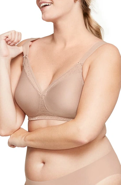 Shop Glamorise Magiclift® Seamless Support T-shirt Bra In Cafe