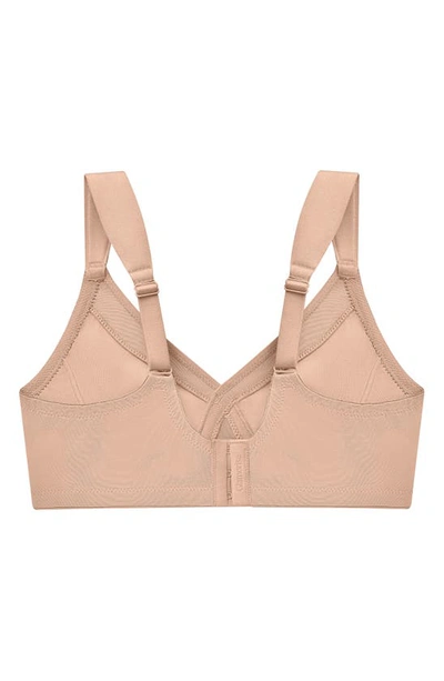 Glamorise Plus Size Full Figure Magiclift Seamless T-shirt Wirefree Bra In Cafe