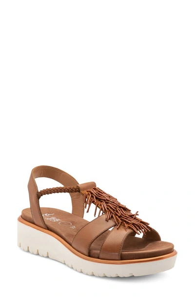 Shop Ara Bristol Platform Sandal In Cognac Calf