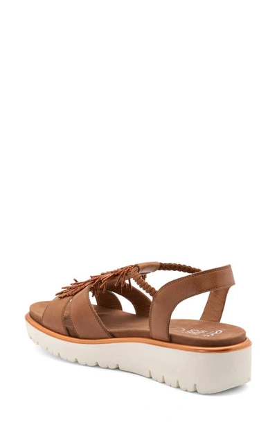 Ara Bristol Platform Sandal In Cognac Calf