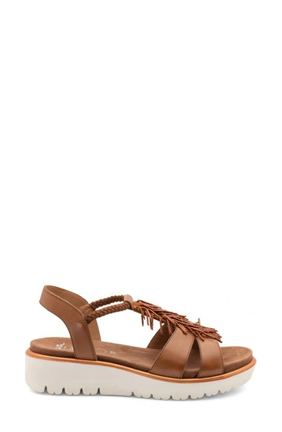 Ara Bristol Platform Sandal In Cognac Calf
