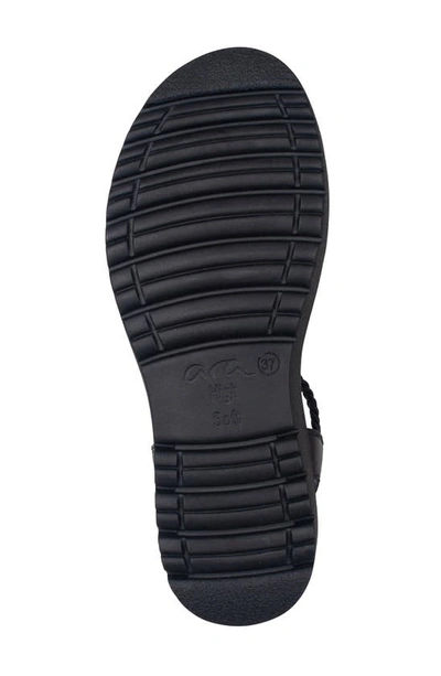 Shop Ara Bristol Platform Sandal In Black Nappa Leather