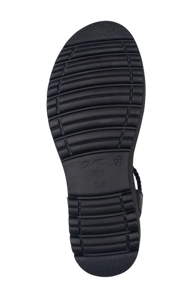 Ara Bristol Platform Sandal In Black Nappa Leather