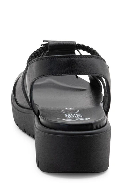 Ara Bristol Platform Sandal In Black Nappa Leather