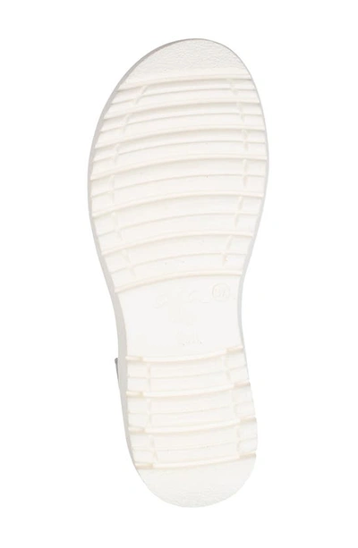 Ara Bristol Platform Sandal In Silver Metallic Leather