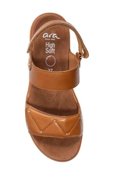 Shop Ara Brit Slingback Platform Sandal In Cognac Leather