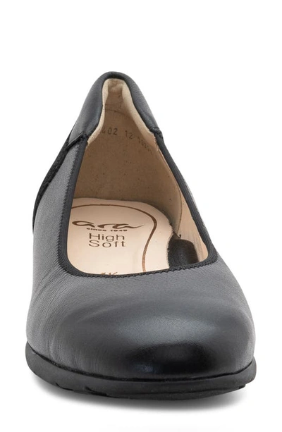 Shop Ara Sh Ballet Flat In Black Calf