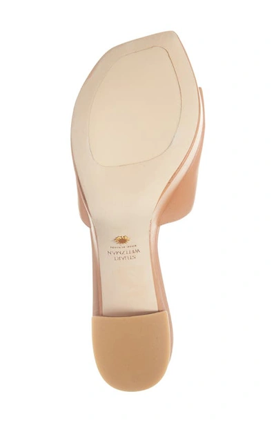 Stuart Weitzman Squarehigh Platform 95 Slide Sandal In Tan