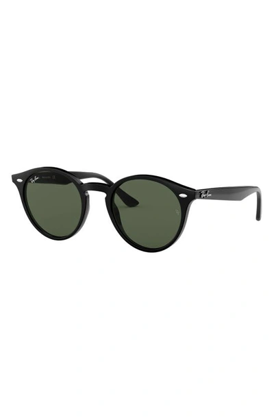Ray Ban Rb2180 Acetate Round Sunglasses In Black