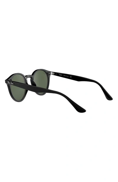 Ray Ban Rb2180 Acetate Round Sunglasses In Black