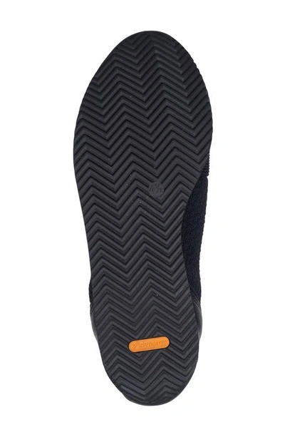 Ara Perth Sport Mixed Media Ballet Flat In Black Woven Stretch