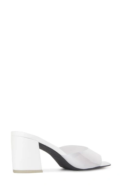 Shop Black Suede Studio Dia Slide Sandal In White Patent