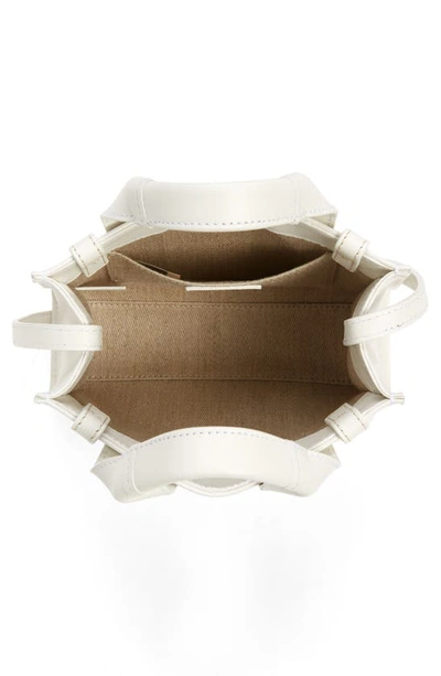 Chloé Chloe Mini Woody Leather Tote Bag In White 101