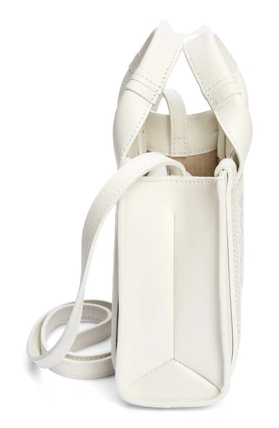 Shop Chloé Mini Woody Leather Tote In White 101