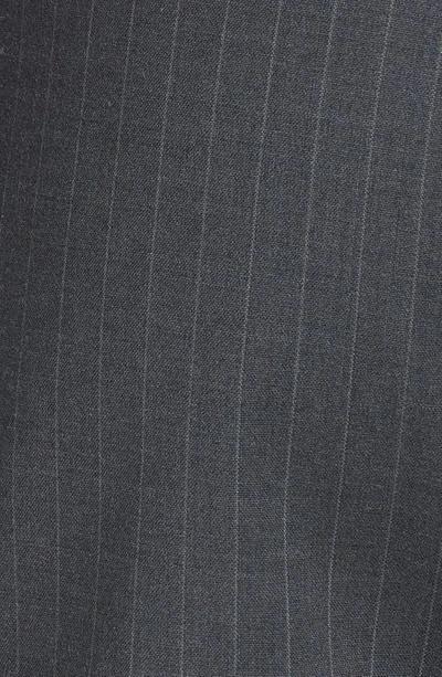 Paloma Wool Saba Pinstripe Low Rise Straight Leg Pants In Dark Grey