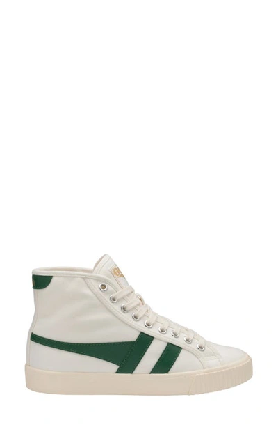 Shop Gola Tennix Mark Cox High Top Sneaker In Offwhite/ Green