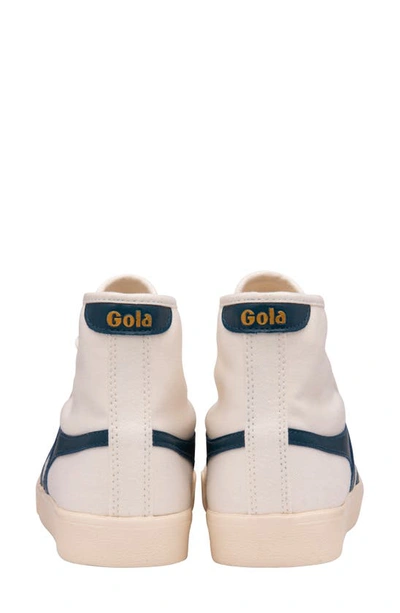 Shop Gola Tennix Mark Cox High Top Sneaker In Off White/vintage Blue