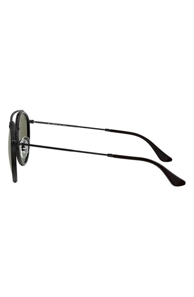 Shop Ray Ban 51mm Polarized Round Sunglasses In Black/ Polar