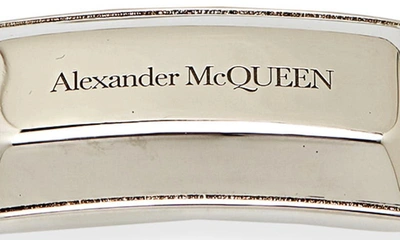 Shop Alexander Mcqueen Logo Id Chain Bracelet In Silver