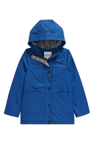 Shop Urban Republic Kids' Hooded Raincoat In Navy