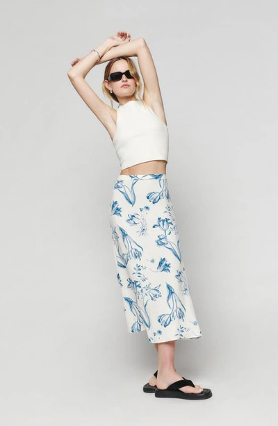 Shop Reformation Bea Midi Skirt In Lisse