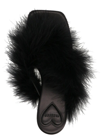 Shop Sleeper 'pom Kitten Heel' Mules In Black