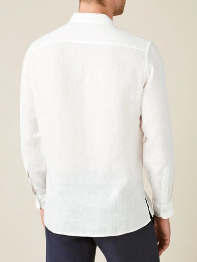 Shop Luca Faloni White Forte Linen Shirt