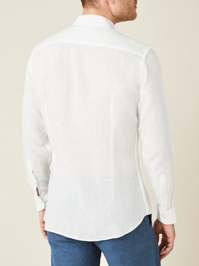Shop Luca Faloni White Versilia Linen Shirt