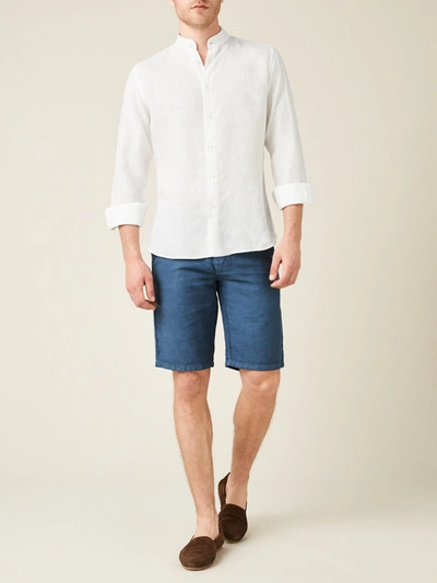 Shop Luca Faloni White Versilia Linen Shirt
