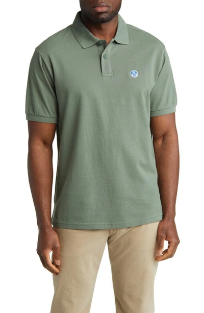 Shop North Sails Cotton Polo In Military
