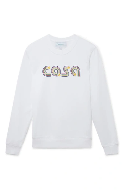 Shop Casablanca Casa Organic Cotton Sweatshirt In White
