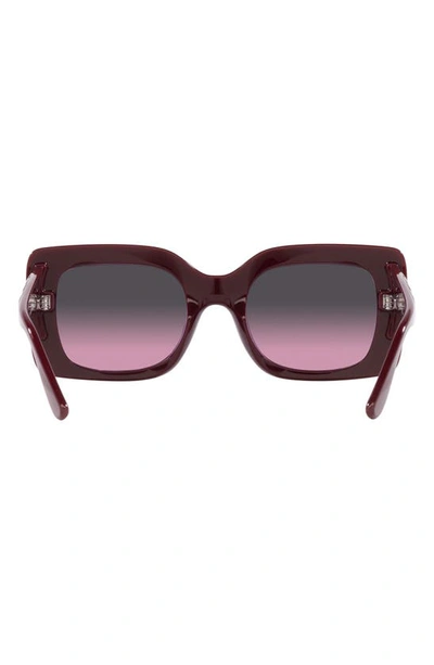 Vogue 52mm Gradient Rectangular Sunglasses In Grey Flash