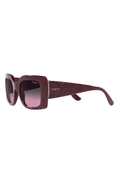 Vogue 52mm Gradient Rectangular Sunglasses In Grey Flash