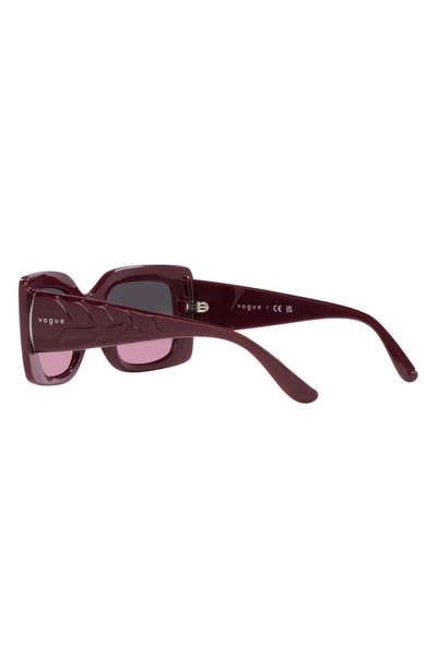 Vogue 52mm Gradient Rectangular Sunglasses In Grey Flash