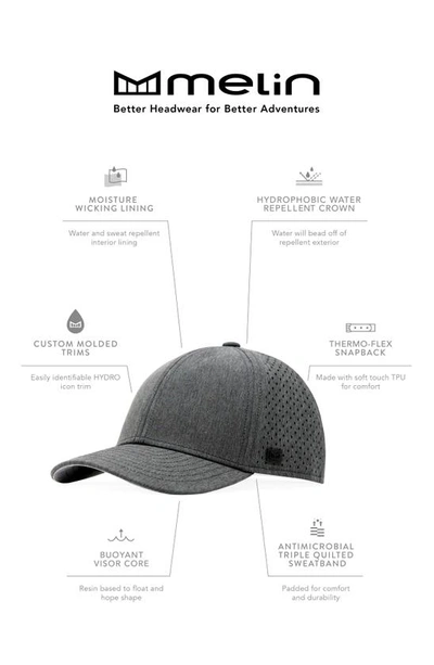 Melin Hydro A-game Snapback Baseball Cap In Heather Charcoal